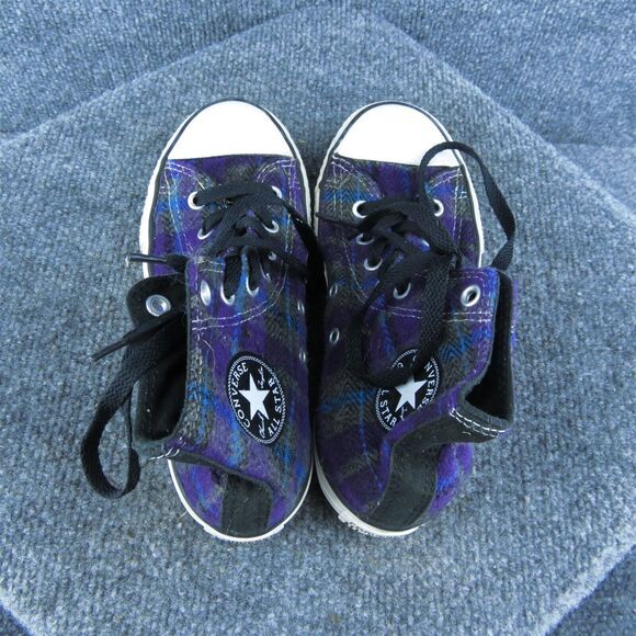 Converse Youth Girls Sneaker Shoes Purple Textile Lace Up Size 2 Medium - Picture 6 of 10